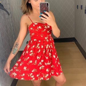 Red sun dress